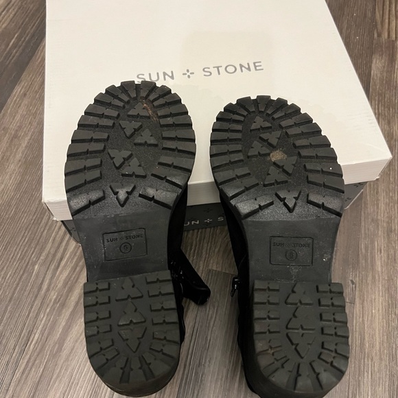 Sun + Stone Black Suede Booties - Picture 4 of 4